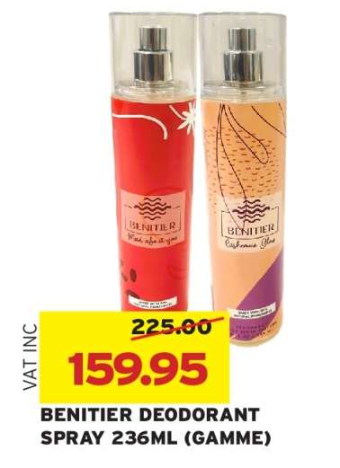 BENITIER DEODORANT SPRAY 236ML (GAMME)
