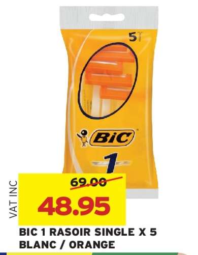 BIC 1 RASOIR SINGLE X 5