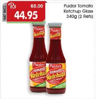 Puidor Tomato Ketchup Glass 340g (2 Refs)
