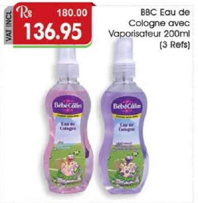 BBC Eau de Cologne avec Vaporisateur 200ml