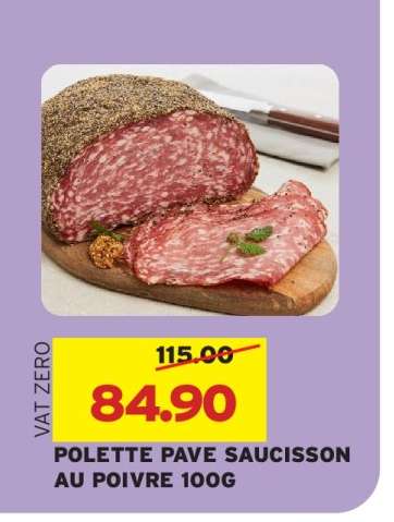 POLETTE PAVE SAUCISSON AU POIVRE 100G