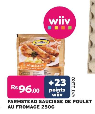 FARMSTEAD SAUCISSE DE POULET AU FROMAGE 250G
