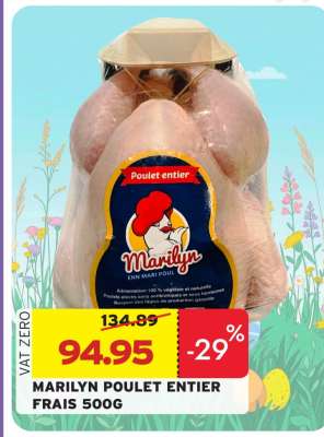 MARILYN POULET ENTIER FRAIS 500G