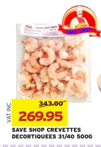 SAVE SHOP CREVETTES DECORTIQUEES 31/40 500G