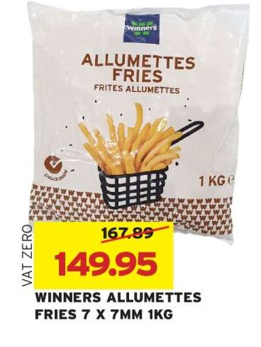WINNERS ALLUMETTES FRIES 7 X 7MM 1KG