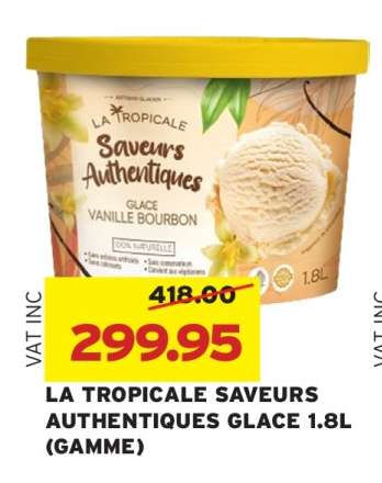 LA TROPICALE SAVEURS AUTHENTIQUES GLACE 1.8L (GAMME)