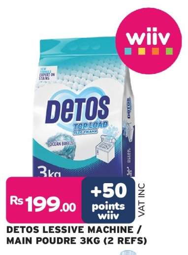DETOS LESSIVE MACHINE / MAIN POUDRE 3KG (2 REFS)