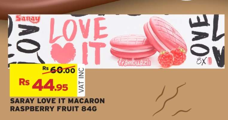 SARAY LOVE IT MACARON RASPBERRY FRUIT 84G