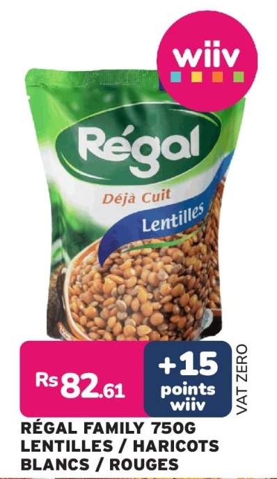 RÉGAL FAMILY 750G LENTILLES / HARICOTS BLANCS / ROUGES