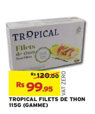 TROPICAL FILETS DE THON 115G (GAMME)