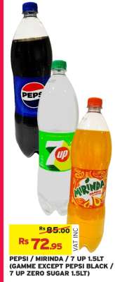 PEPSI / MIRINDA / 7 UP 1.5LT