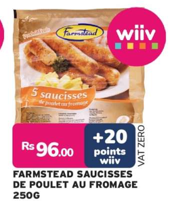 FARMSTEAD SAUCISSES DE POULET AU FROMAGE 250G