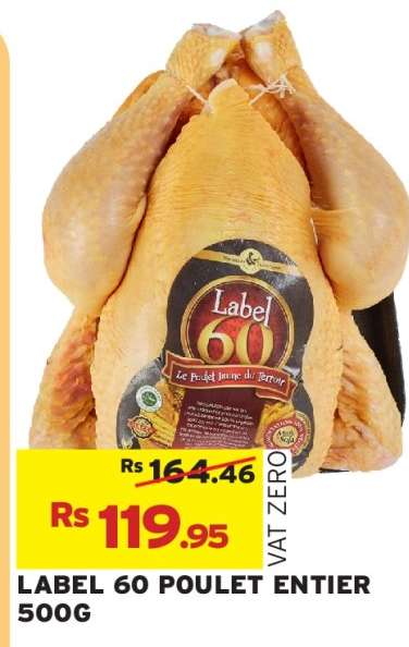 LABEL 60 POULET ENTIER 500G
