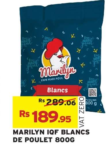 MARILYN IQF BLANCS DE POULET 800G