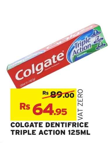 COLGATE DENTIFRICE TRIPLE ACTION 125ML