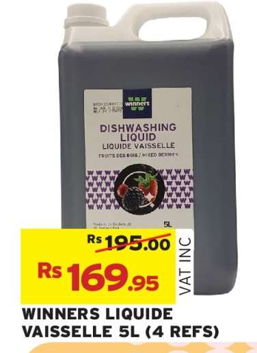 WINNERS LIQUIDE VAISSELLE 5L (4 REFS)