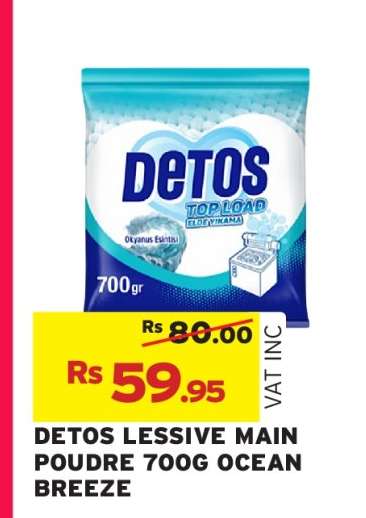 DETOS LESSIVE MAIN POUDRE 700G OCEAN BREEZE