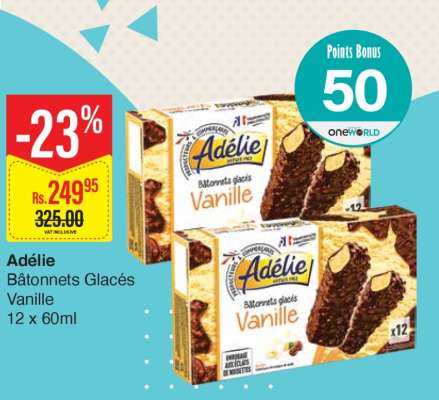 Adélie Bâtonnets Glacés Vanille