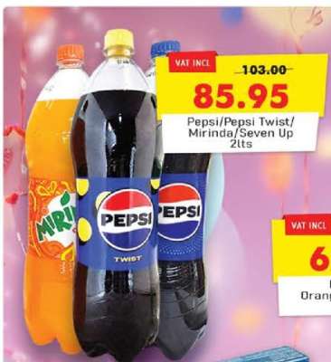 Pepsi/Pepsi Twist/Mirinda/Seven Up 2lts