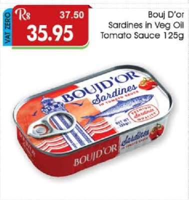 Bouj D’or Sardines in Veg Oil Tomato Sauce 125g