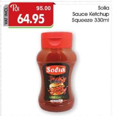 Solia Sauce Ketchup Squeeze 330ml