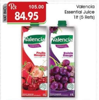 Valencia Essential Juice 1lt (5 Refs)