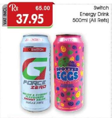 Switch Energy Drink 500ml (All Refs)