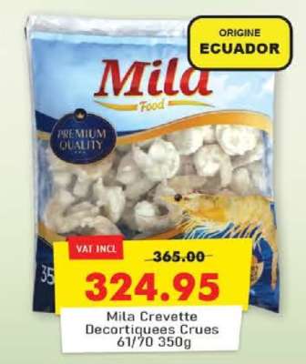 Mila Crevette Decortiquees Crues (61/70) 350g