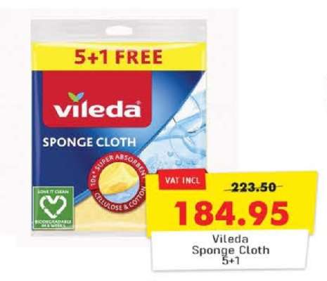 Vileda Sponge Cloth 5+1