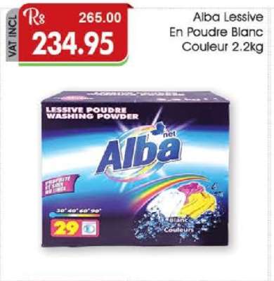 Alba Lessive en Poudre Blanc Couleur 2.2kg
