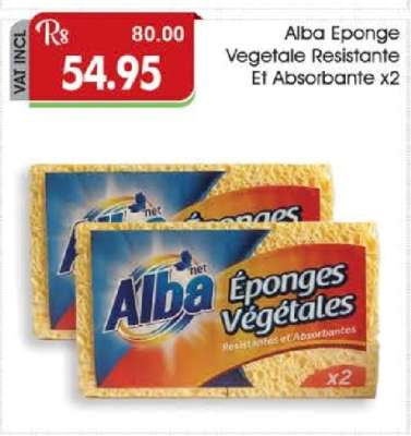 Alba Éponge Vegetale Resistante et Absorbante x2