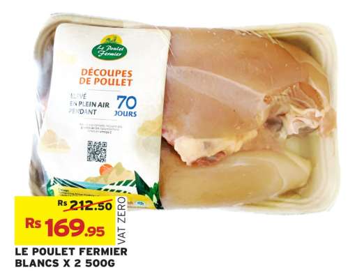 LE POULET FERMIER BLANCS X 2 500G