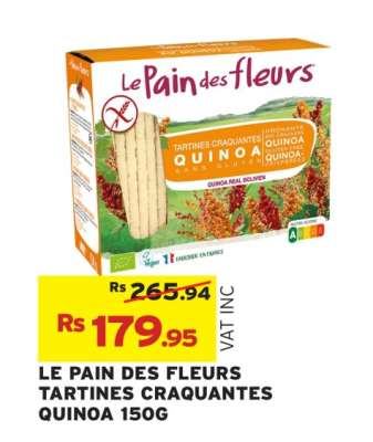 LE PAIN DES FLEURS TARTINES CRAQUANTES QUINOA 150G