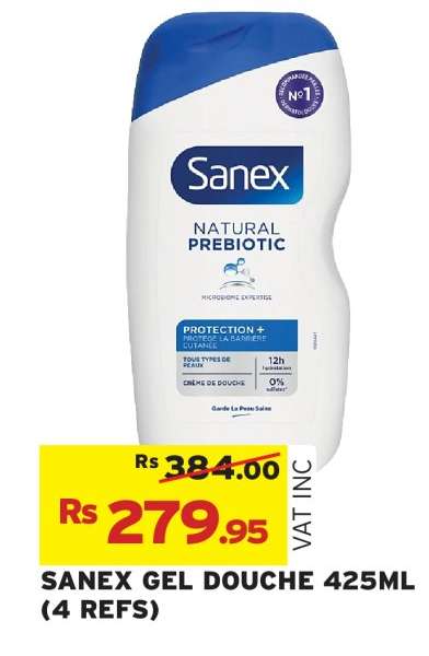 SANEX GEL DOUCHE 425ML (4 REFS)