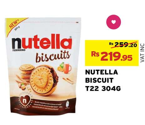 NUTELLA BISCUIT T22 304G
