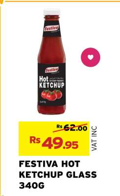 FESTIVA HOT KETCHUP GLASS 340G