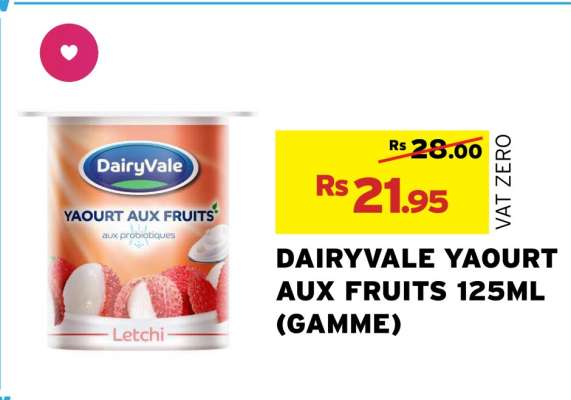 DAIRYVALE YAOURT AUX FRUITS 125ML (GAMME)