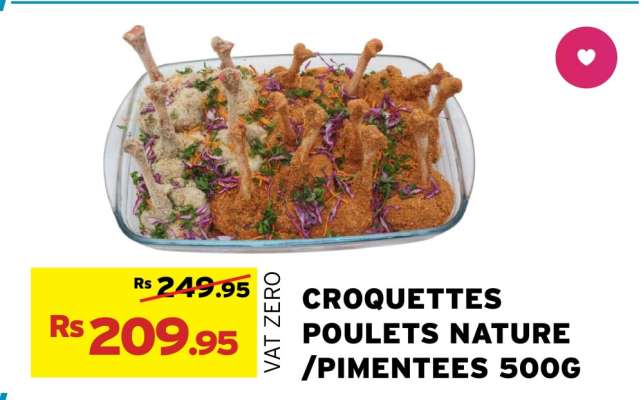 CROQUETTES POULETS NATURE / PIMENTÉES 500G