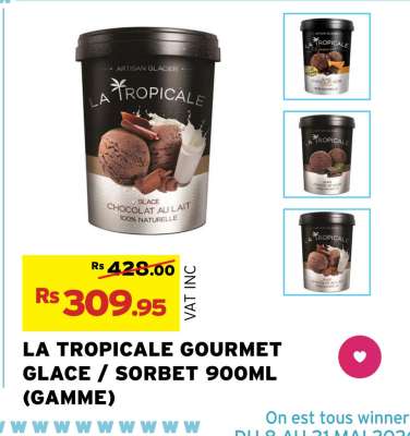 LA TROPICALE GOURMET GLACE/SORBET 900ML (GAMME)