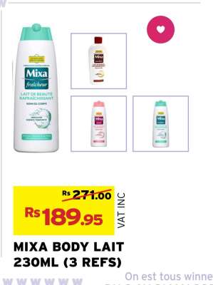 MIXA BODY LAIT 230ML (3 REFS)