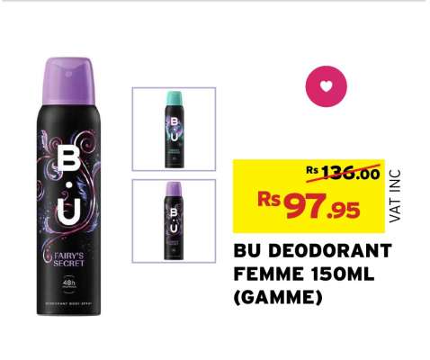 BU DEODORANT FEMME 150ML (GAMME)