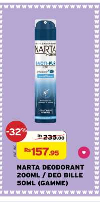 NARTA DEODORANT 200ML / DEO BILLE 50ML (GAMME)