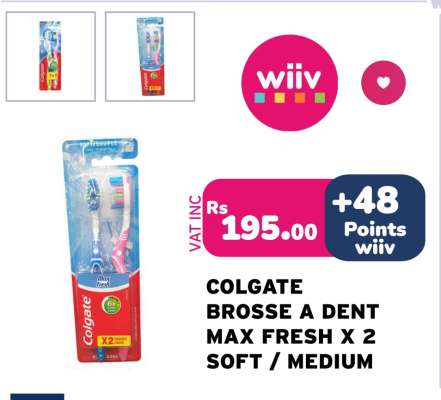 COLGATE BROSSE A DENT MAX FRESH X 2 SOFT / MEDIUM