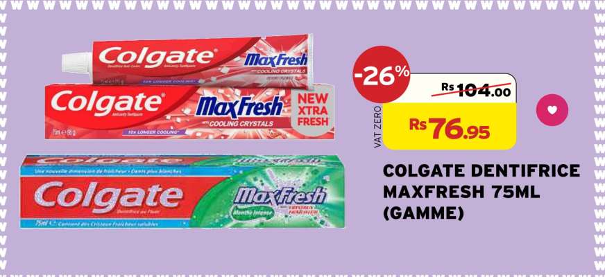 COLGATE DENTIFRICE MAXFRESH 75ML (GAMME)