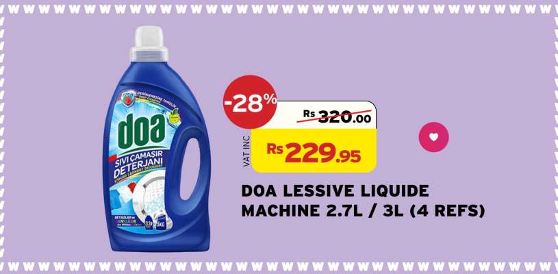 DOA LESSIVE LIQUIDE MACHINE 2.7L / 3L (4 REFS)