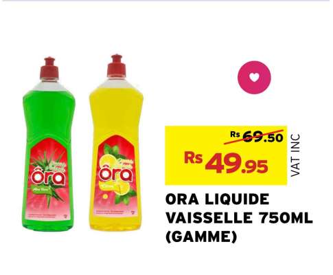ORA LIQUIDE VAISSELLE 750ML (GAMME)