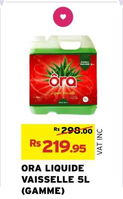 ORA LIQUIDE VAISSELLE 5L (GAMME)