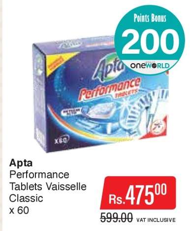 Apta Performance Tablets Vaisselle Classic x 60