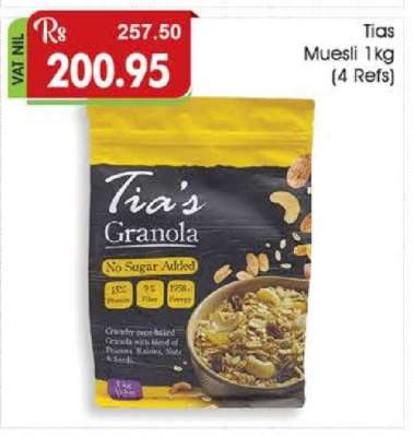 Tias Muesli 1kg (4 Refs)