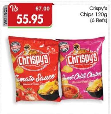 Crispy's Chips 120g (6 Refs)